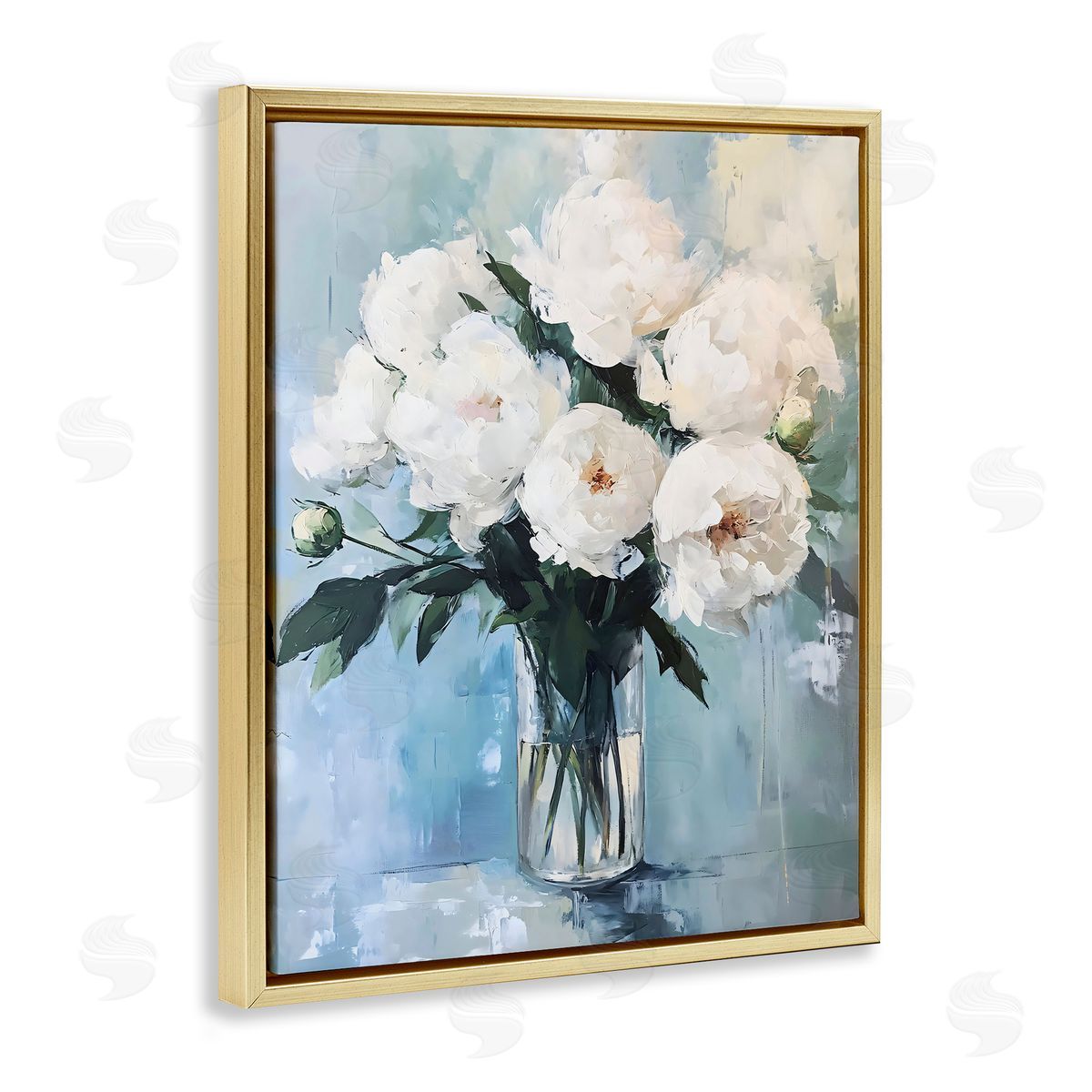 LSR Creative Studio Vase Of White Peonies Canvas Wall Art Print