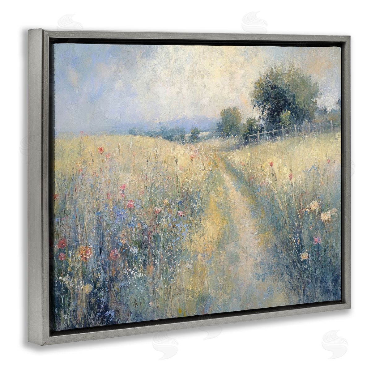 LSR Creative Studio Path Through Wildflower Field Canvas Wall Art Print