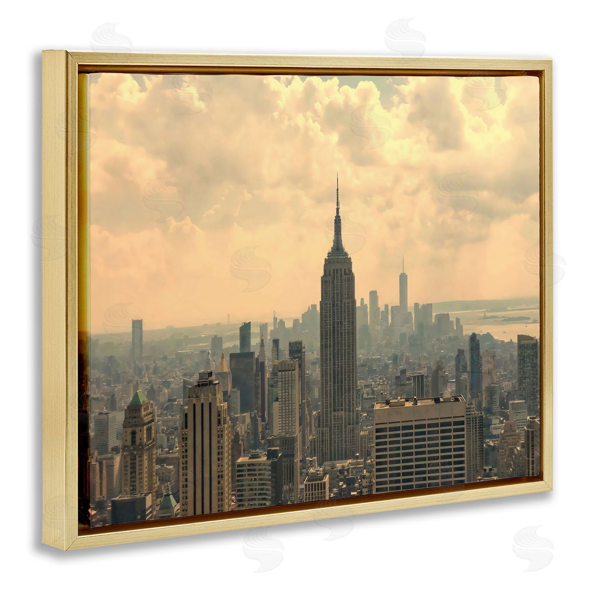 LSR Creative Studio NYC Skyline with Clouds Canvas Wall Art Print