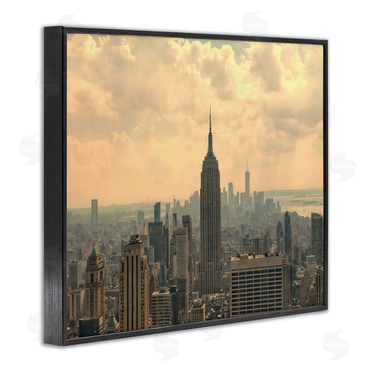 LSR Creative Studio NYC Skyline with Clouds Canvas Wall Art Print