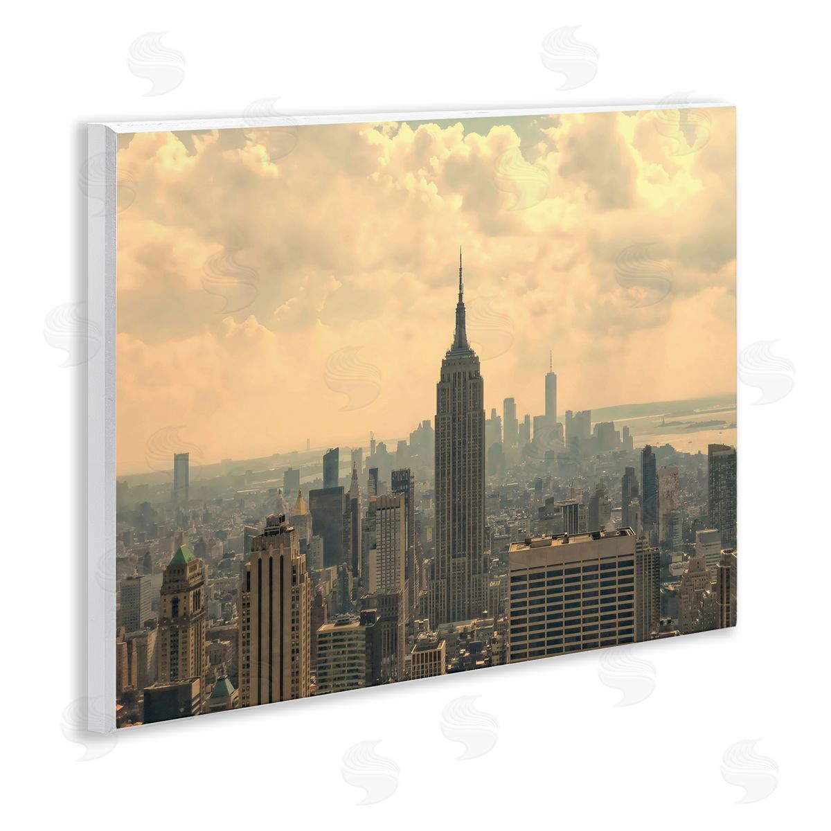 LSR Creative Studio NYC Skyline with Clouds Canvas Wall Art Print