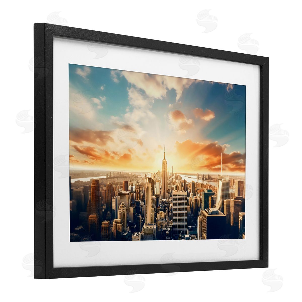 LSR Creative Studio Golden Hour Cityscape Sunset Canvas Wall Art Print