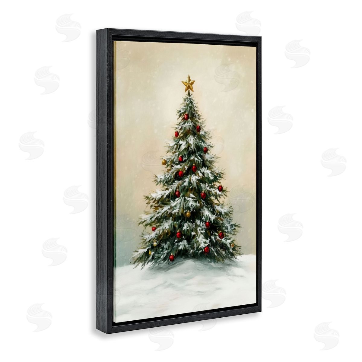 LSR Design Studio Winter Tree with Ornaments Canvas Wall Art Print