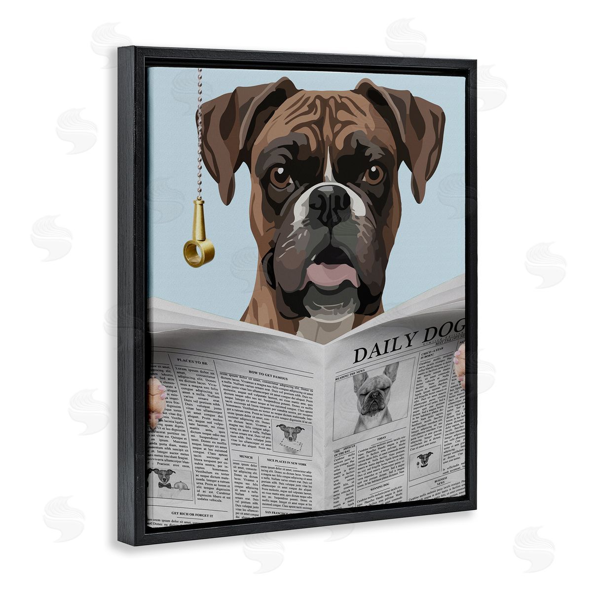 Jesse Keith Boxer News Bathroom Humor Canvas Wall Art Print