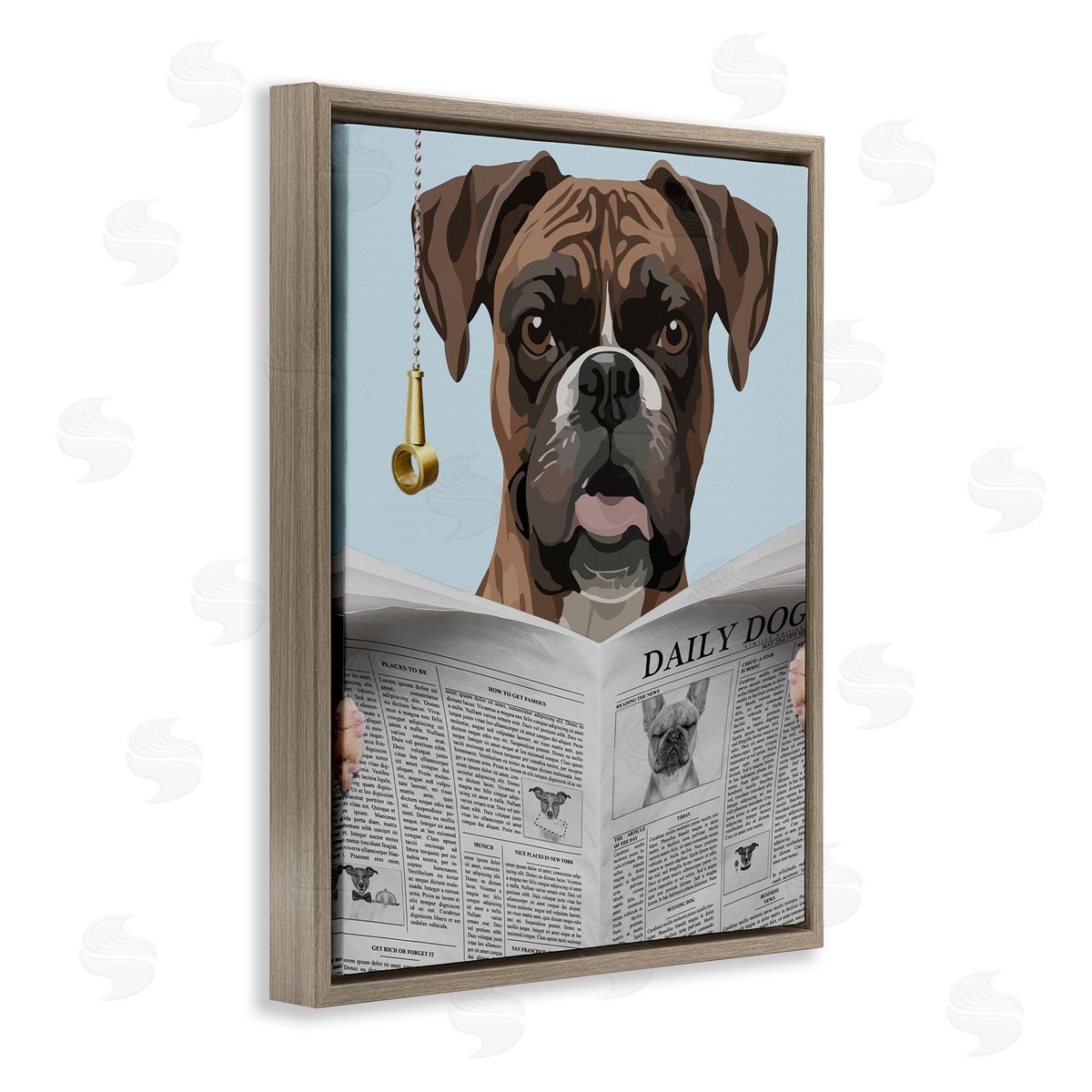 Jesse Keith Boxer News Bathroom Humor Canvas Wall Art Print