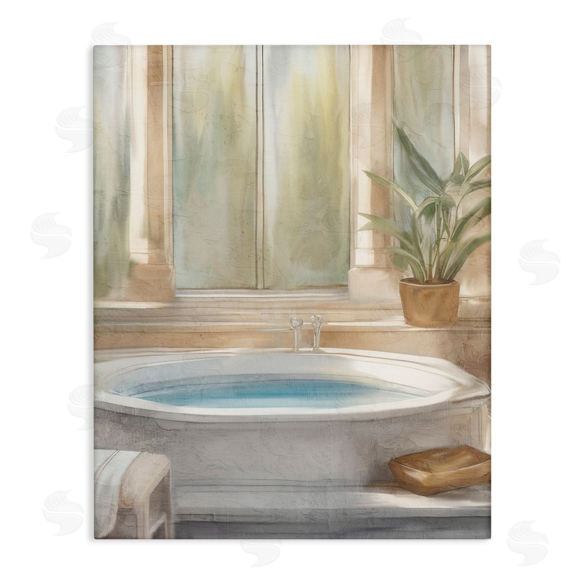 Kim Allen Serenity Bath Bathroom Scene Canvas Wall Art Print