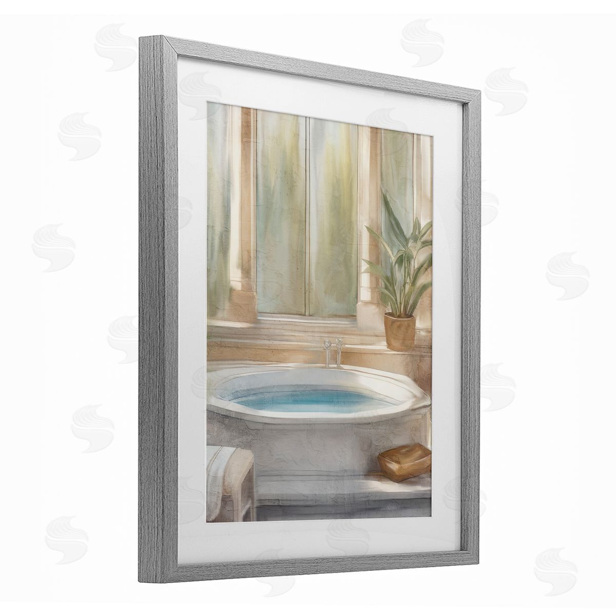 Kim Allen Serenity Bath Bathroom Scene Canvas Wall Art Print