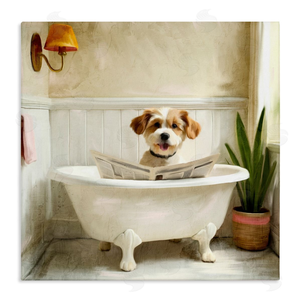 stupell industries Kim Allen | Light Reading Dog Bath