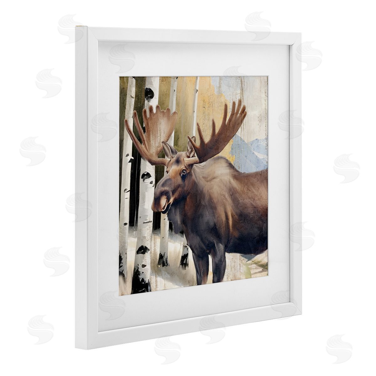 Kim Allen Mountain Walk Moose Portrait Canvas Wall Art Print