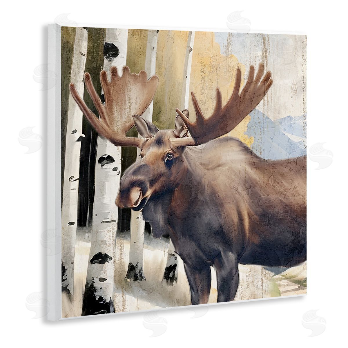 Kim Allen Mountain Walk Moose Portrait Canvas Wall Art Print