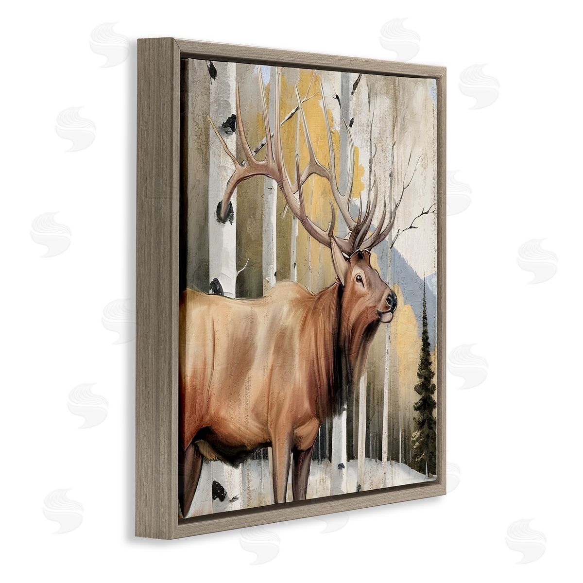 Kim Allen Mountain Walk Elk Forest Canvas Wall Art Print
