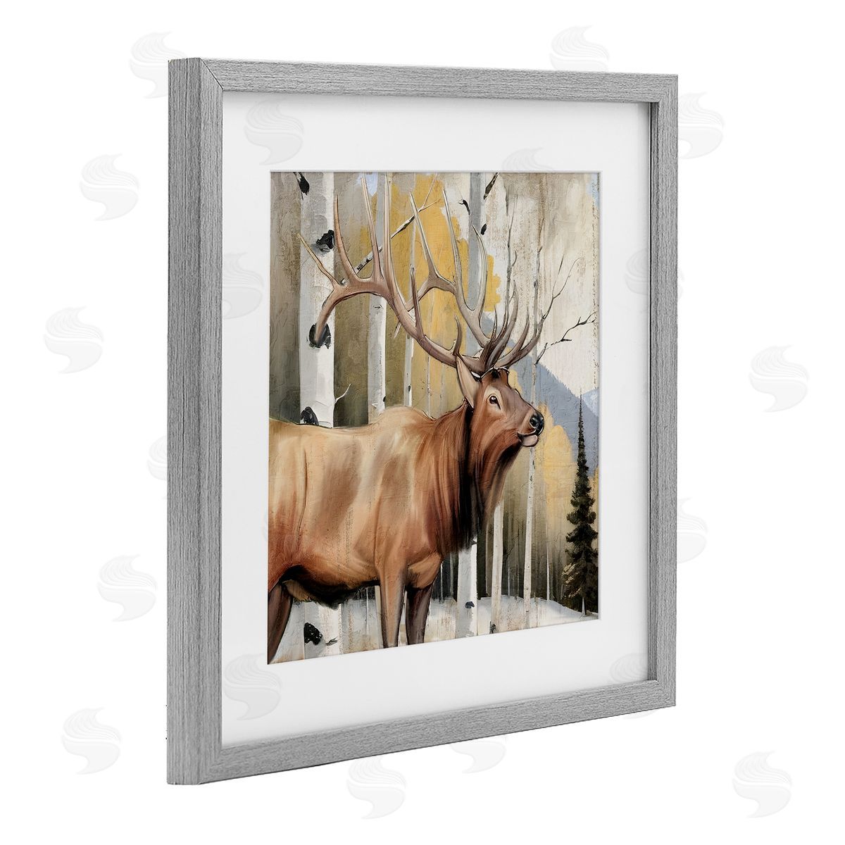 Kim Allen Mountain Walk Elk Forest Canvas Wall Art Print