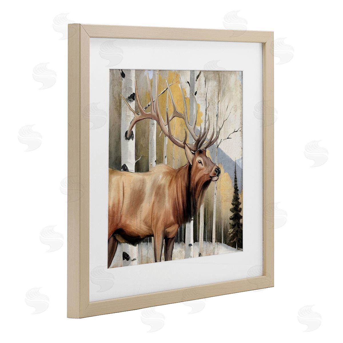 Kim Allen Mountain Walk Elk Forest Canvas Wall Art Print