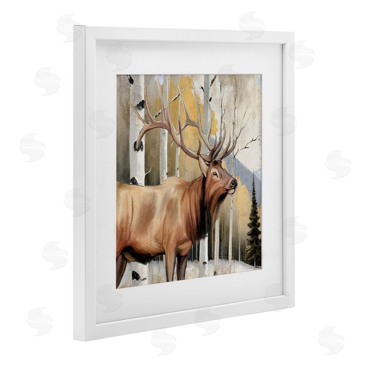 Kim Allen Mountain Walk Elk Forest Canvas Wall Art Print