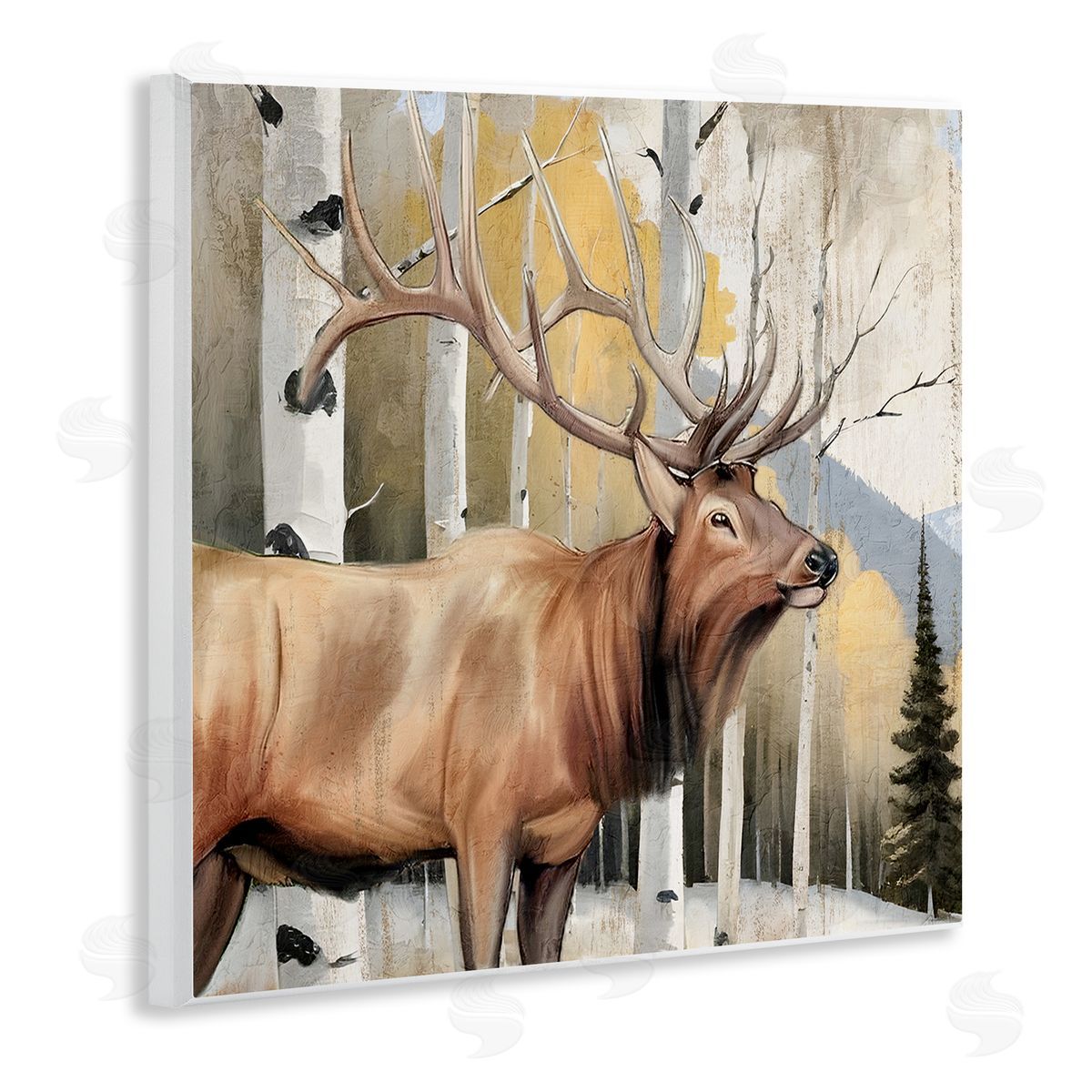 Kim Allen Mountain Walk Elk Forest Canvas Wall Art Print