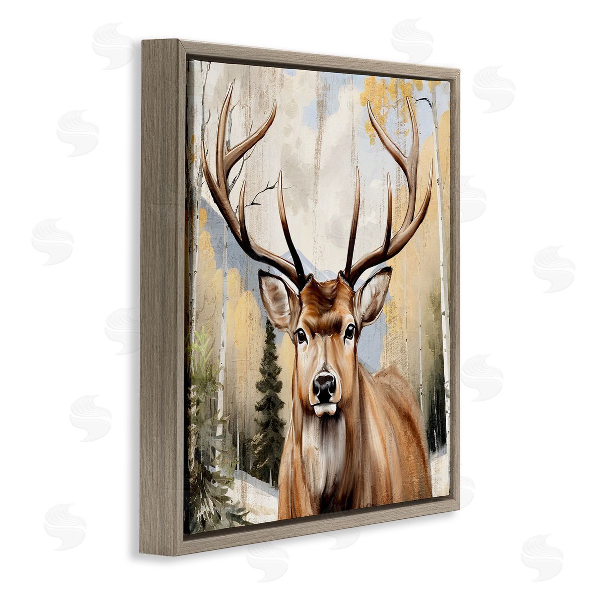 Kim Allen Mountain Walk Elk Portrait Canvas Wall Art Print