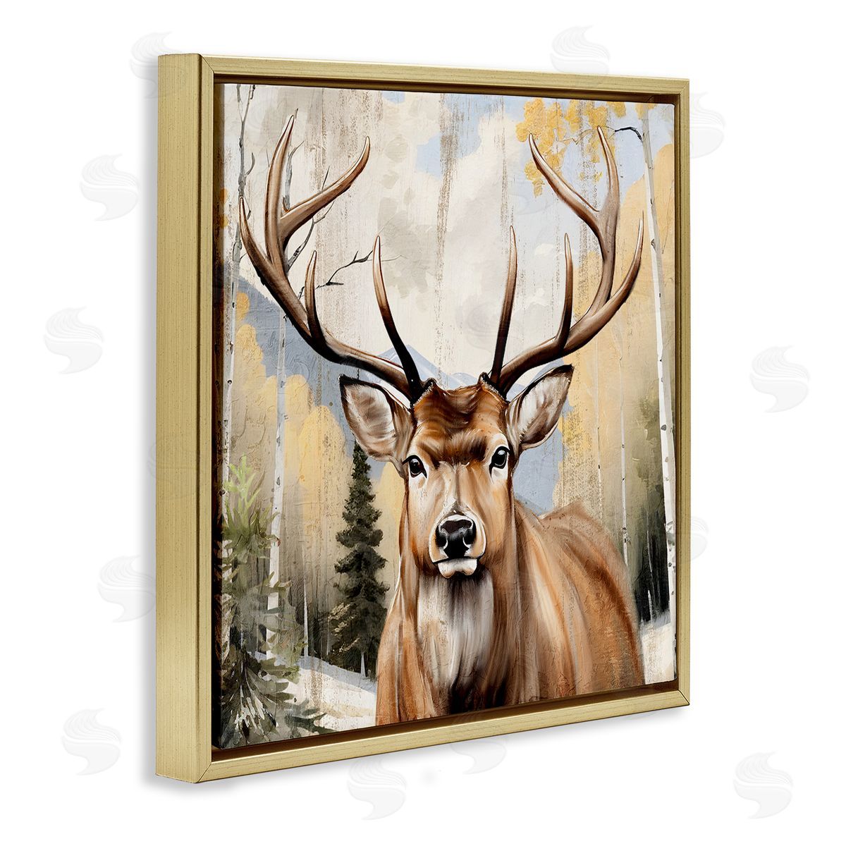 Kim Allen Mountain Walk Elk Portrait Canvas Wall Art Print