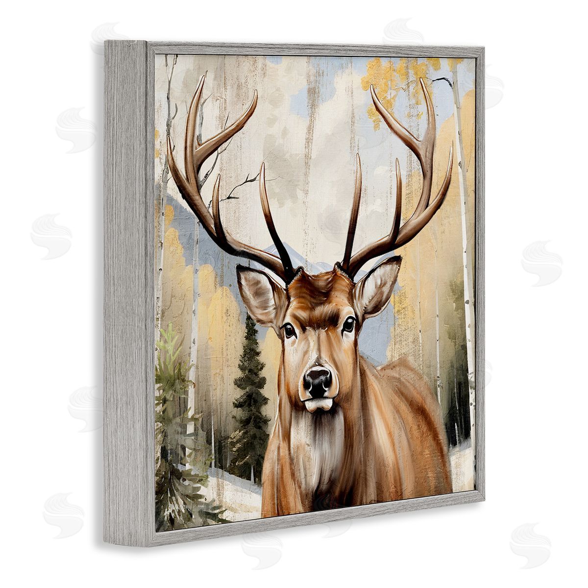 Kim Allen Mountain Walk Elk Portrait Canvas Wall Art Print