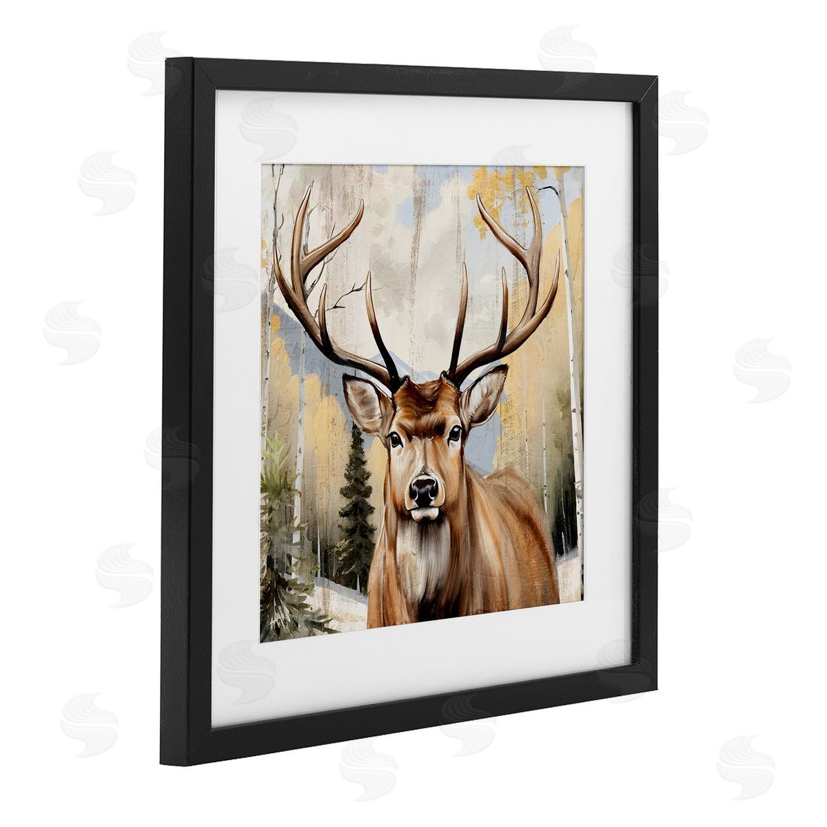 Kim Allen Mountain Walk Elk Portrait Canvas Wall Art Print