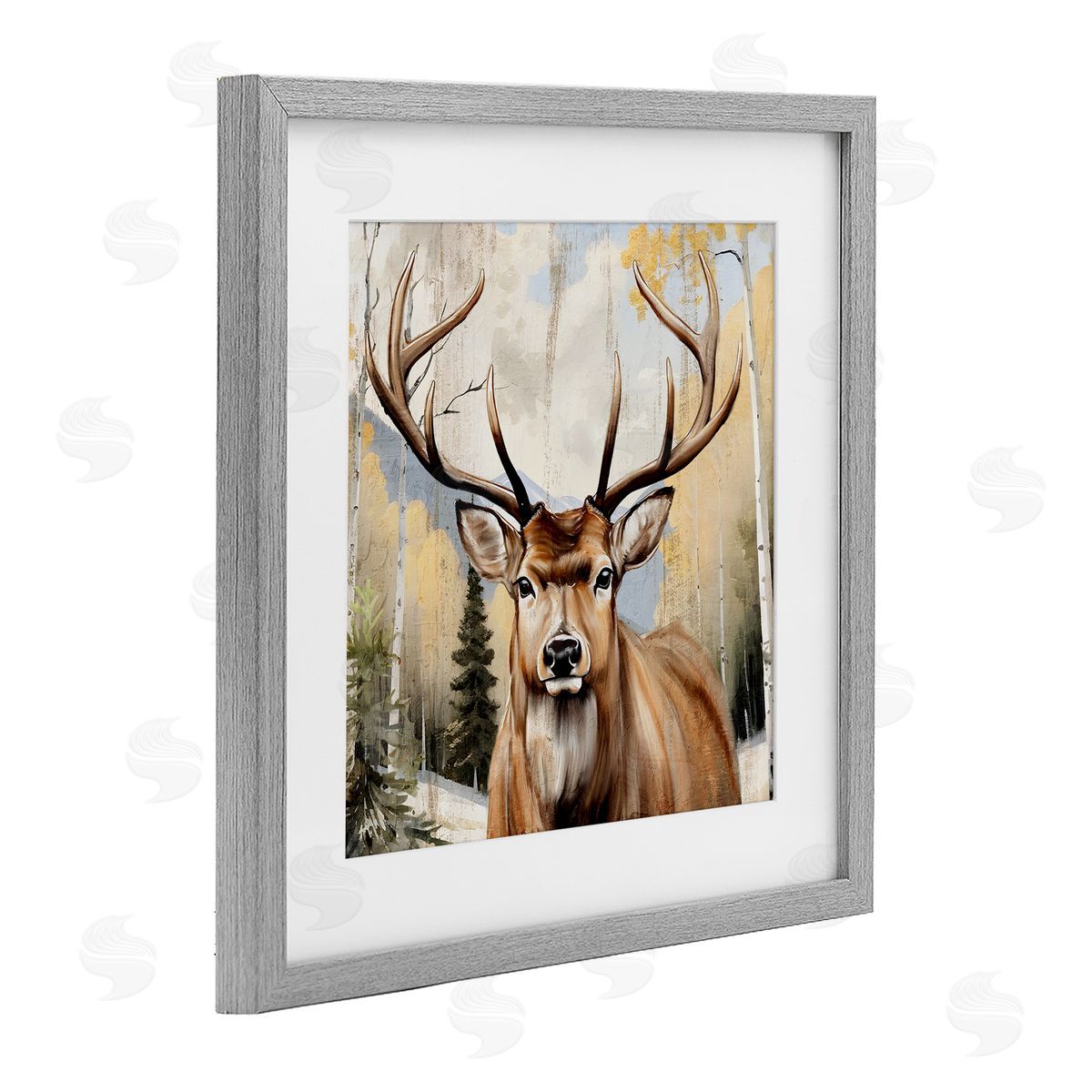 Kim Allen Mountain Walk Elk Portrait Canvas Wall Art Print