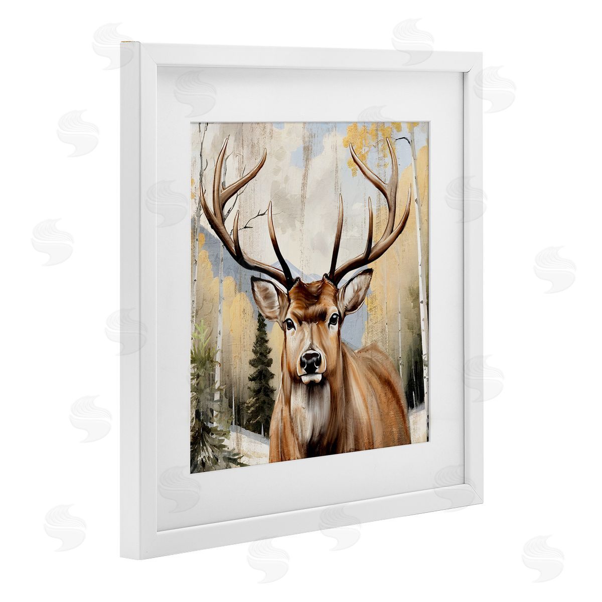 Kim Allen Mountain Walk Elk Portrait Canvas Wall Art Print