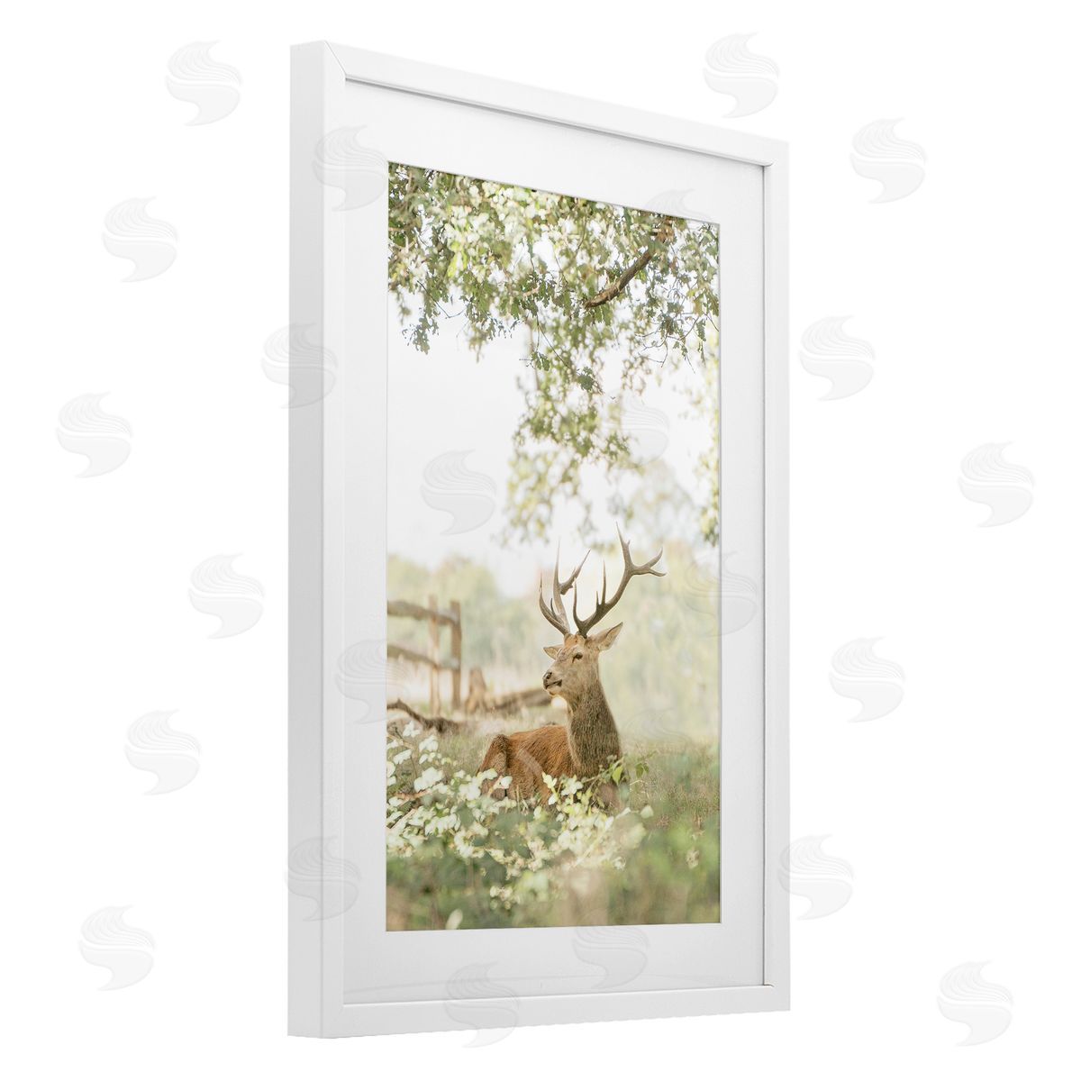 Leah Straatsma White Tailed Deer Portrait Canvas Wall Art Print