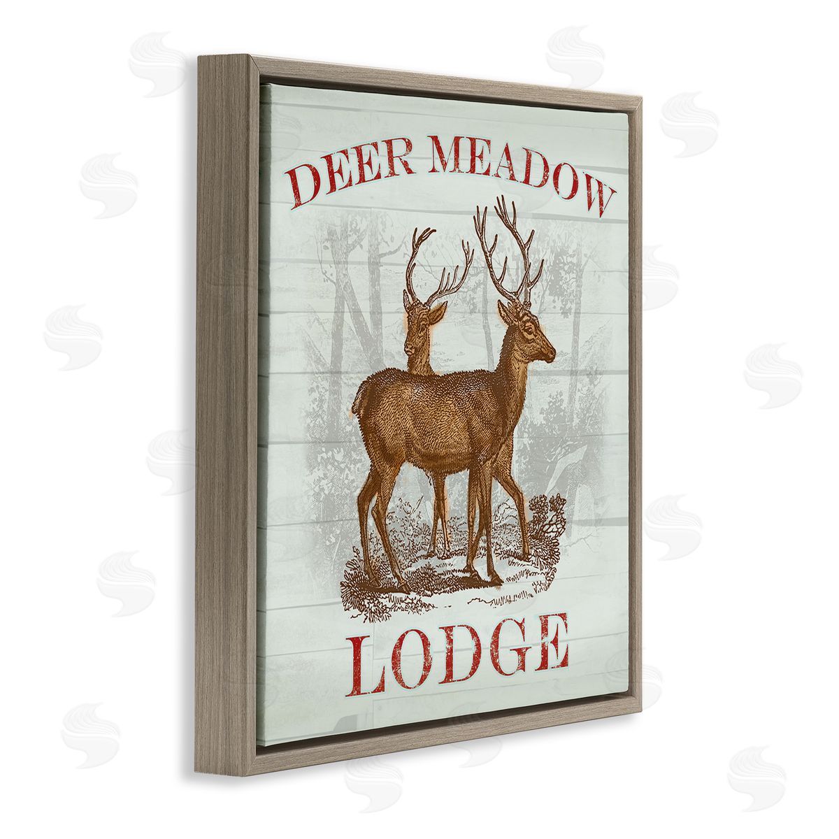 Lula Bijoux & co. Deer Meadow Lodge Canvas Wall Art Print