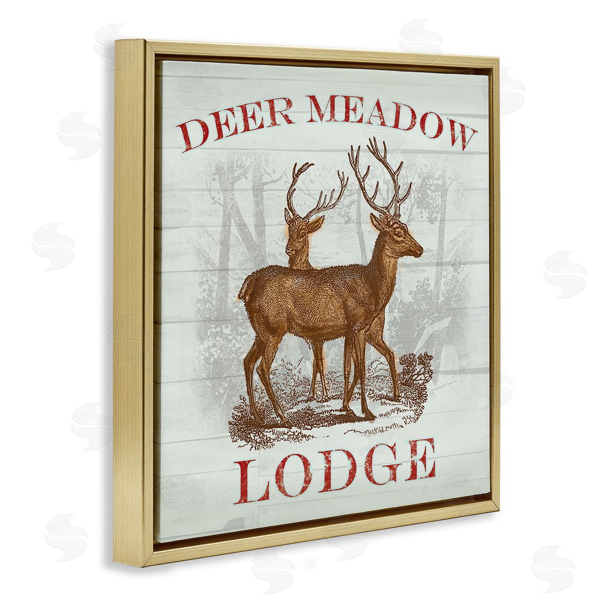 Lula Bijoux & co. Deer Meadow Lodge Canvas Wall Art Print