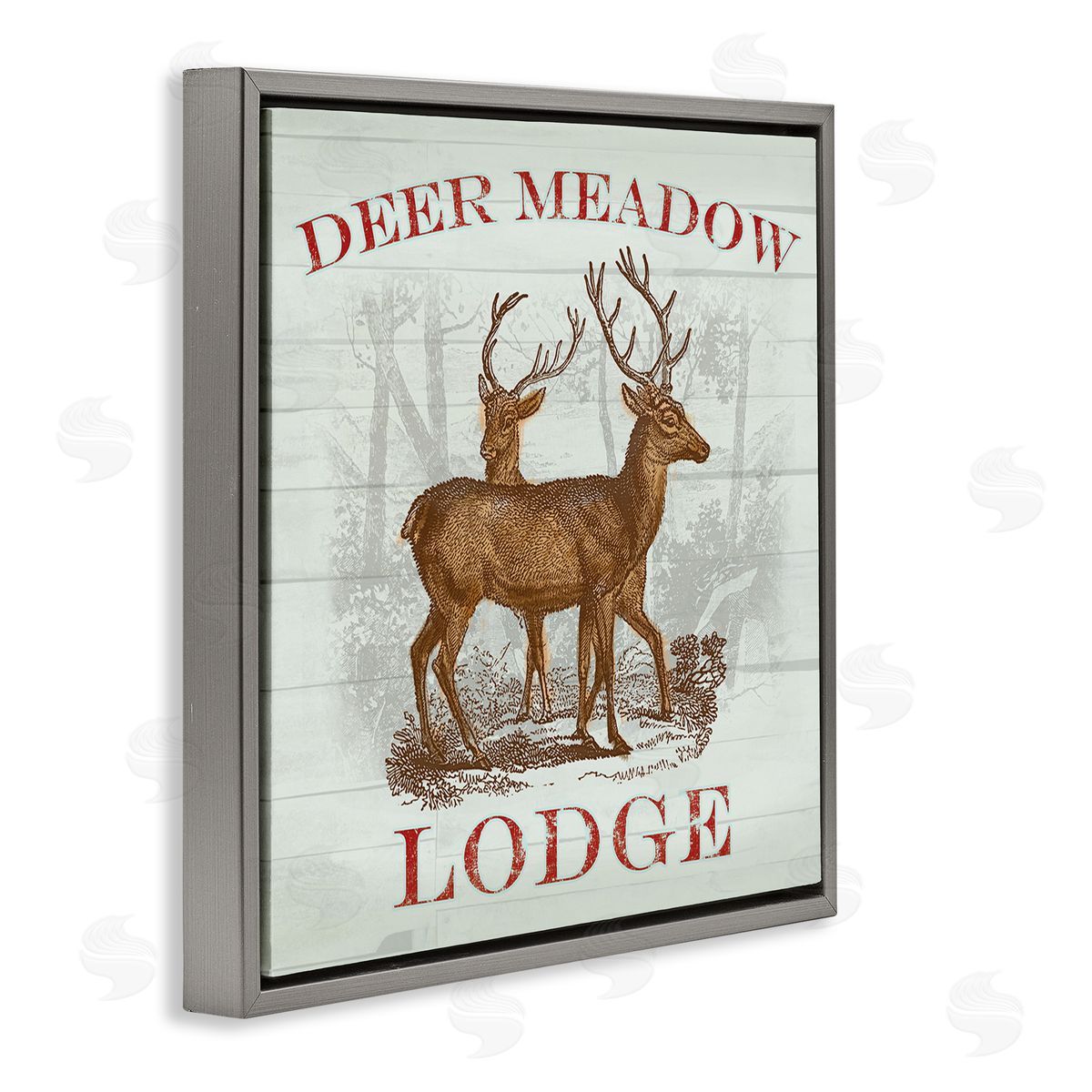 Lula Bijoux & co. Deer Meadow Lodge Canvas Wall Art Print