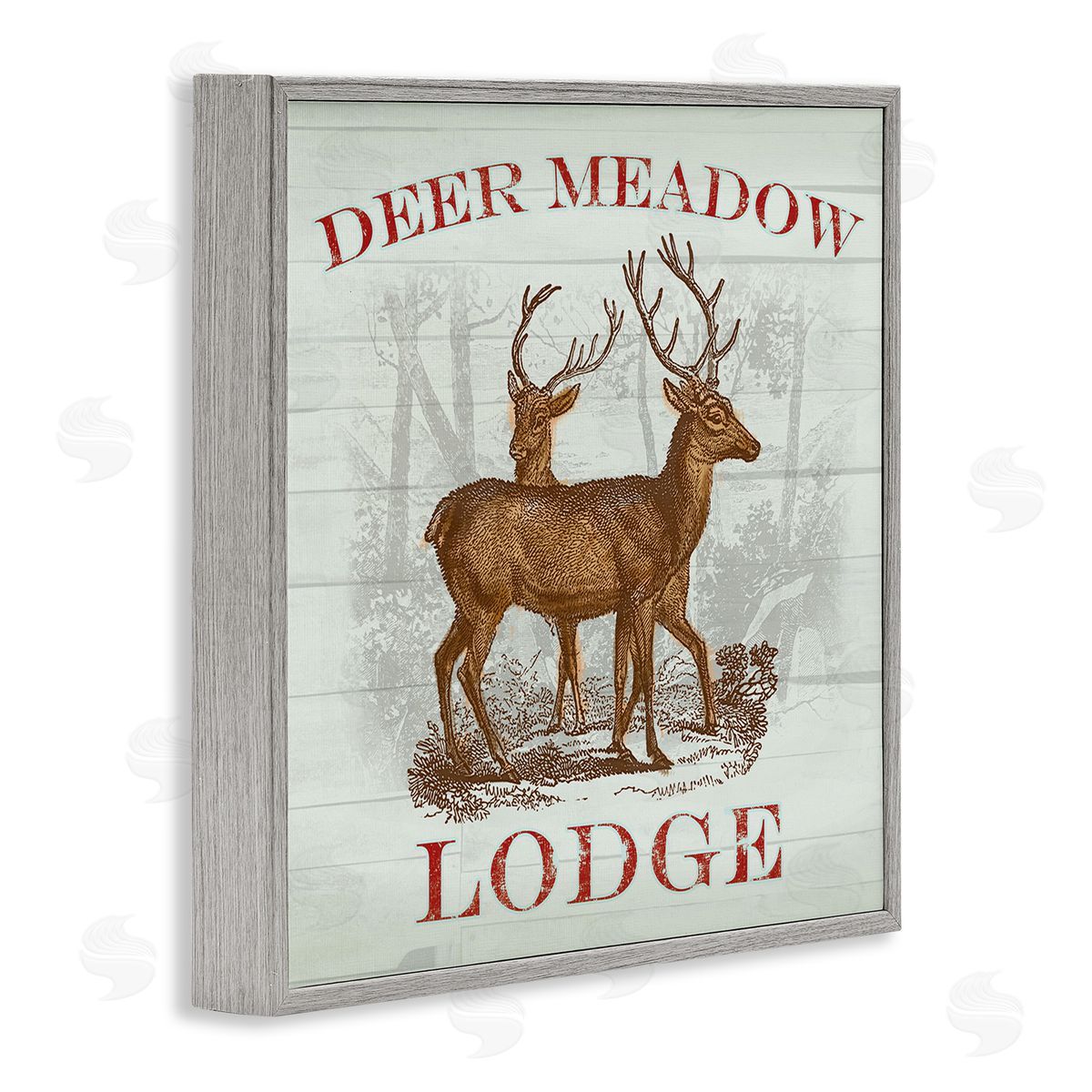 Lula Bijoux & co. Deer Meadow Lodge Canvas Wall Art Print