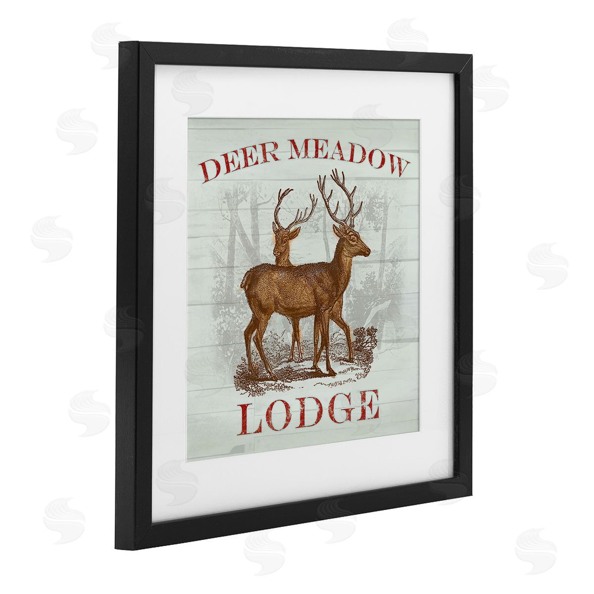 Lula Bijoux & co. Deer Meadow Lodge Canvas Wall Art Print