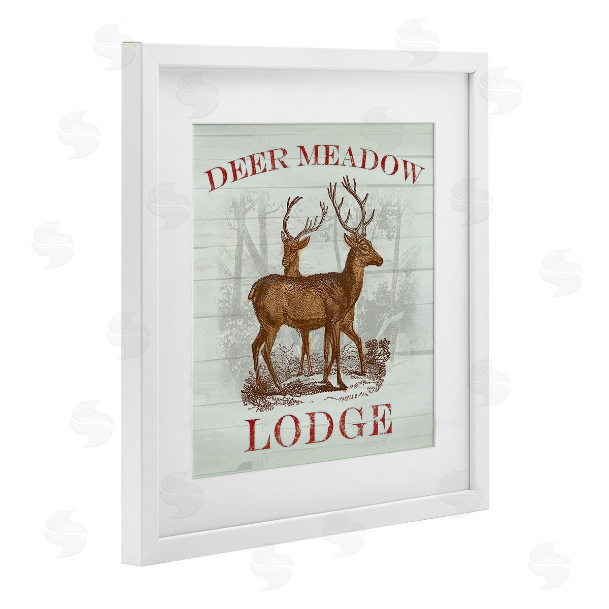 Lula Bijoux & co. Deer Meadow Lodge Canvas Wall Art Print