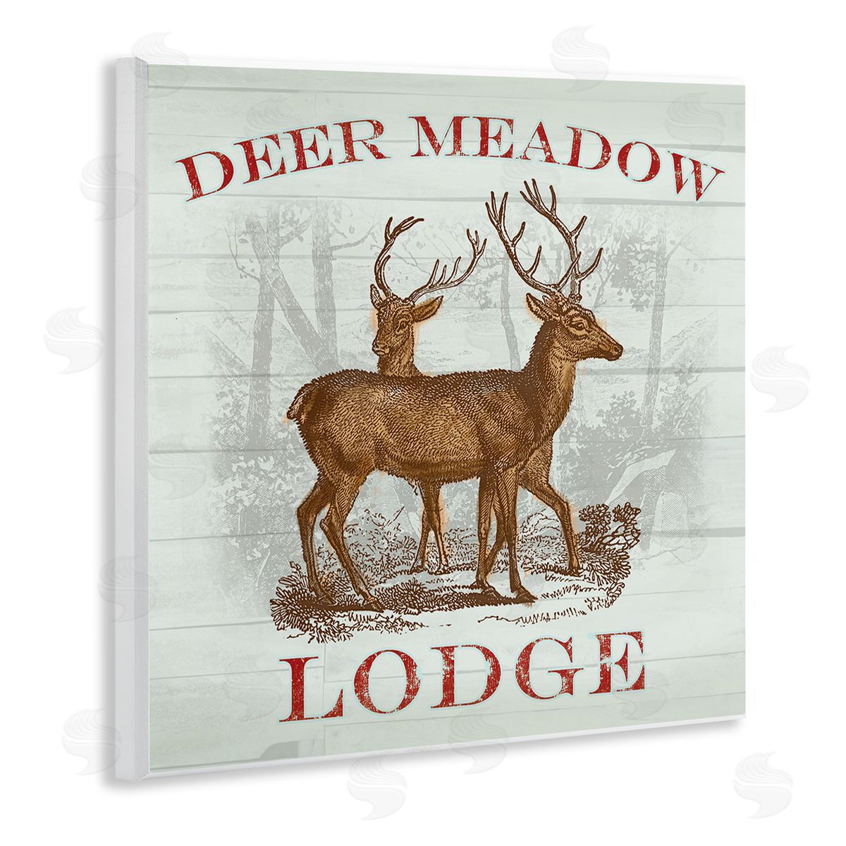 Lula Bijoux & co. Deer Meadow Lodge Canvas Wall Art Print