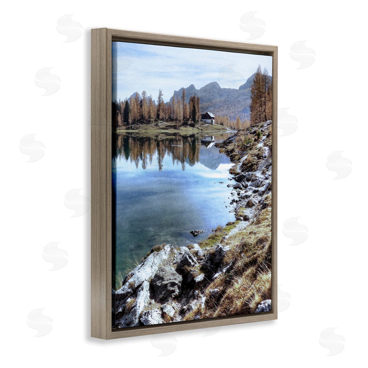 Marcus Prime Lake Cabin Forest Landscape Canvas Wall Art Print