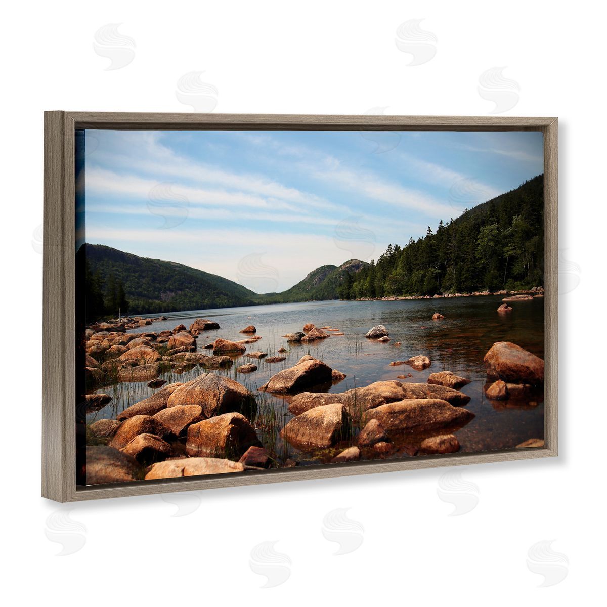 Lisa Colberg Cold River Lake Landscape Canvas Wall Art Print