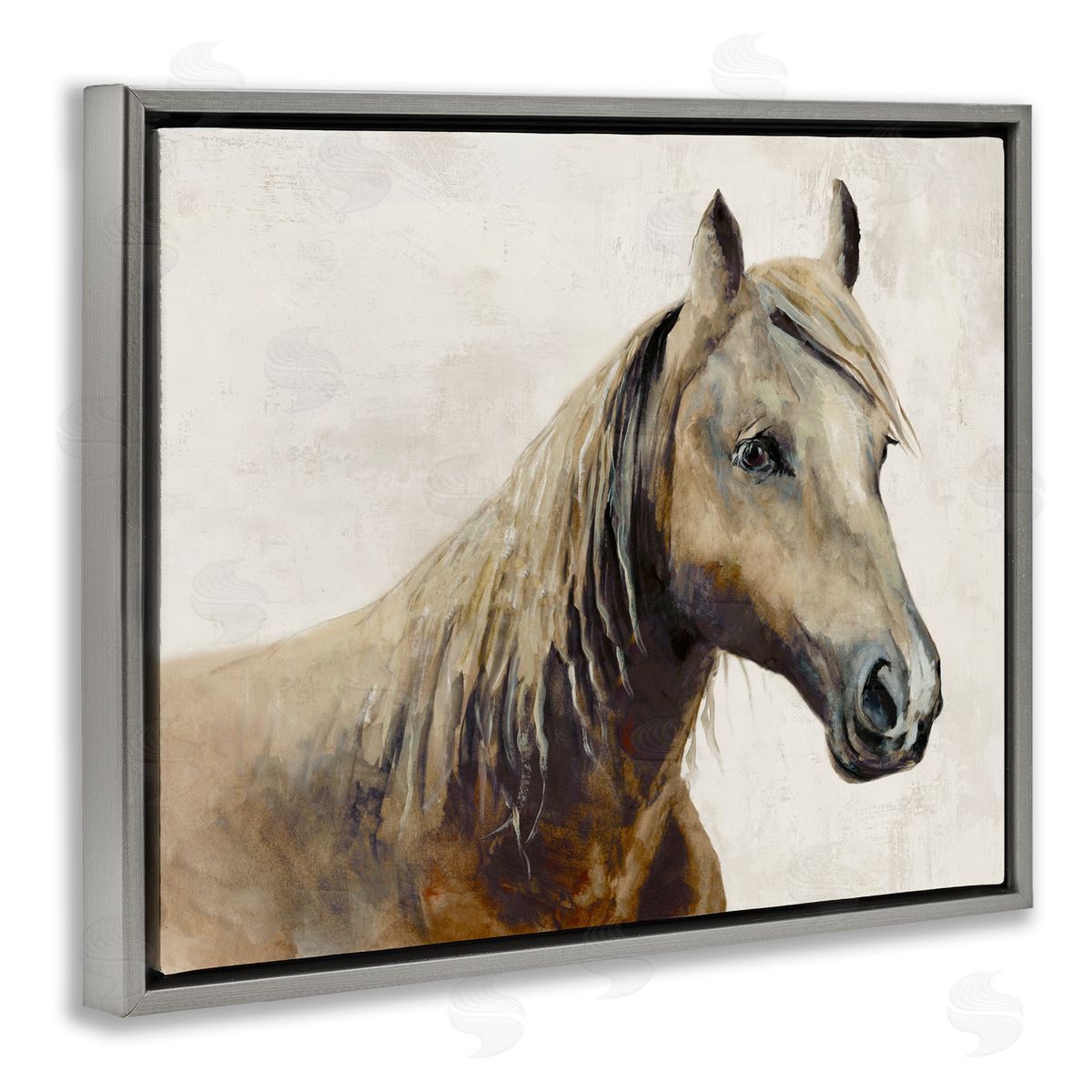 Jacob Q Sea Biscuit Horse Portrait Canvas Wall Art Print