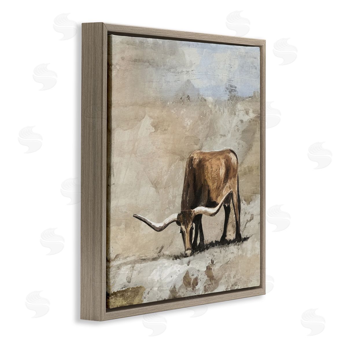 Errico & Slyp Logan Longhorn Cattle Canvas Wall Art Print