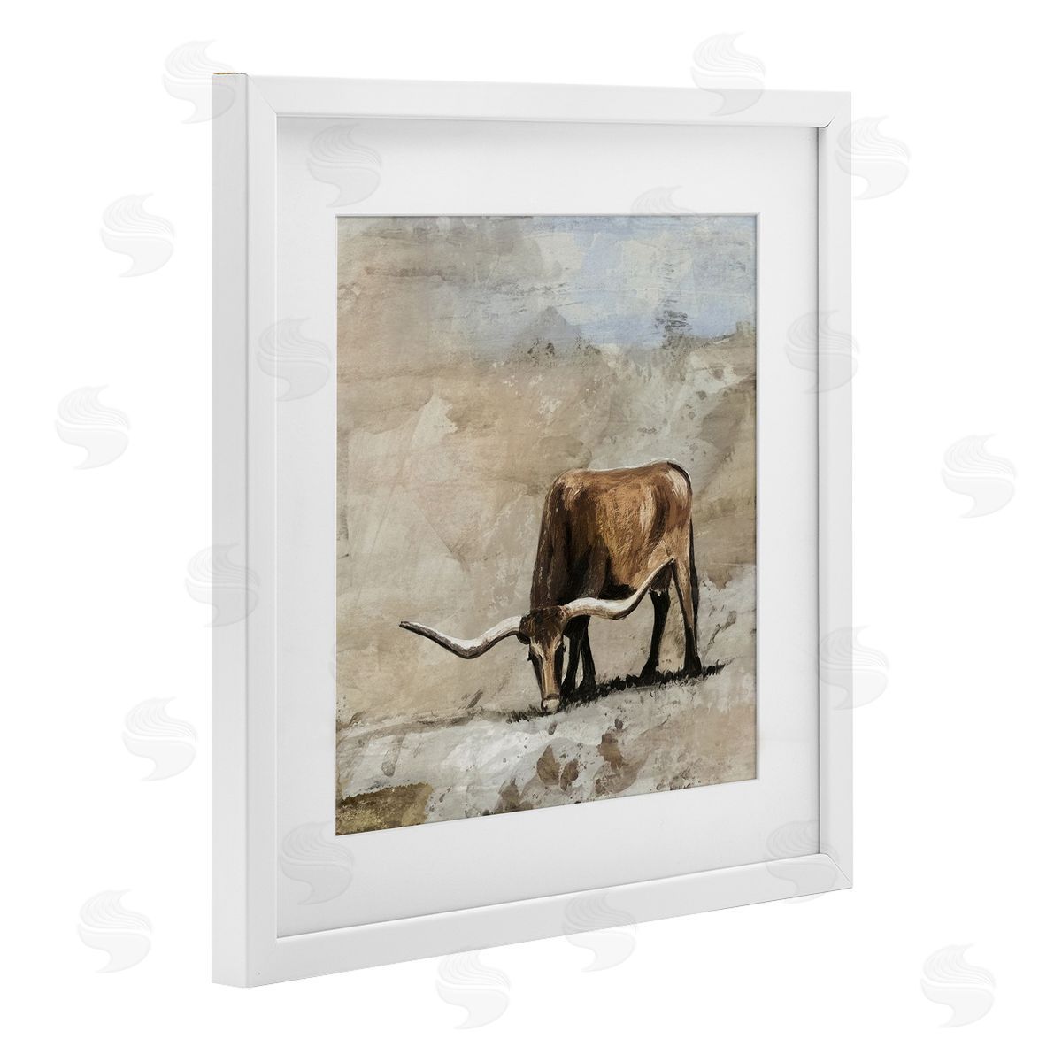 Errico & Slyp Logan Longhorn Cattle Canvas Wall Art Print