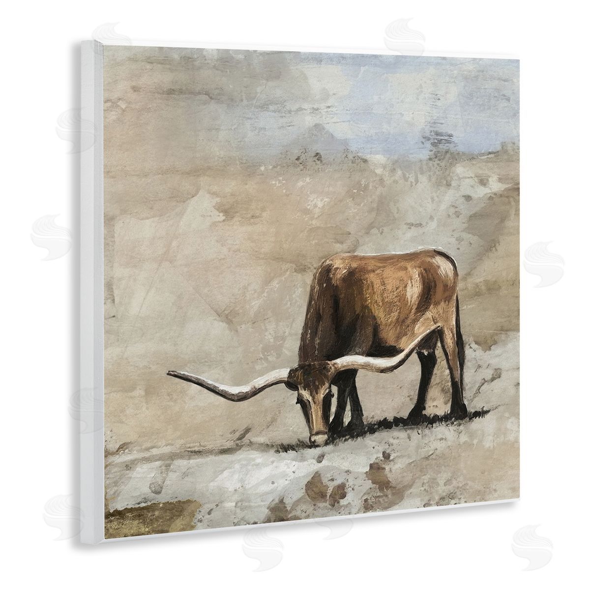 Errico & Slyp Logan Longhorn Cattle Canvas Wall Art Print