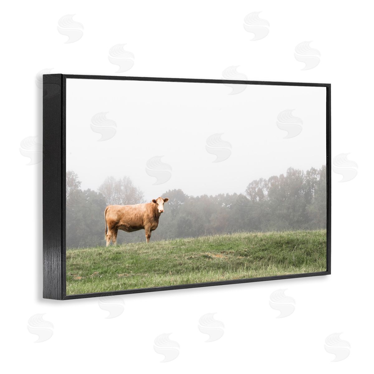 J:L Design Highland Grace Cattle Canvas Wall Art Print