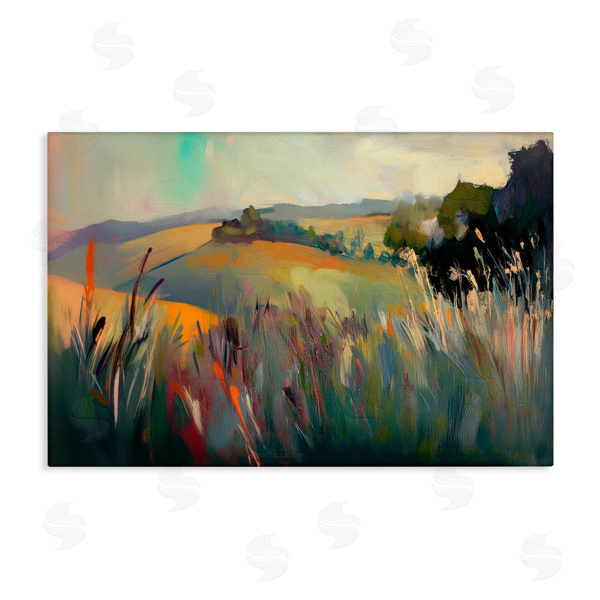 Elara Yasna Tranquil Plains Landscape Canvas Wall Art Print