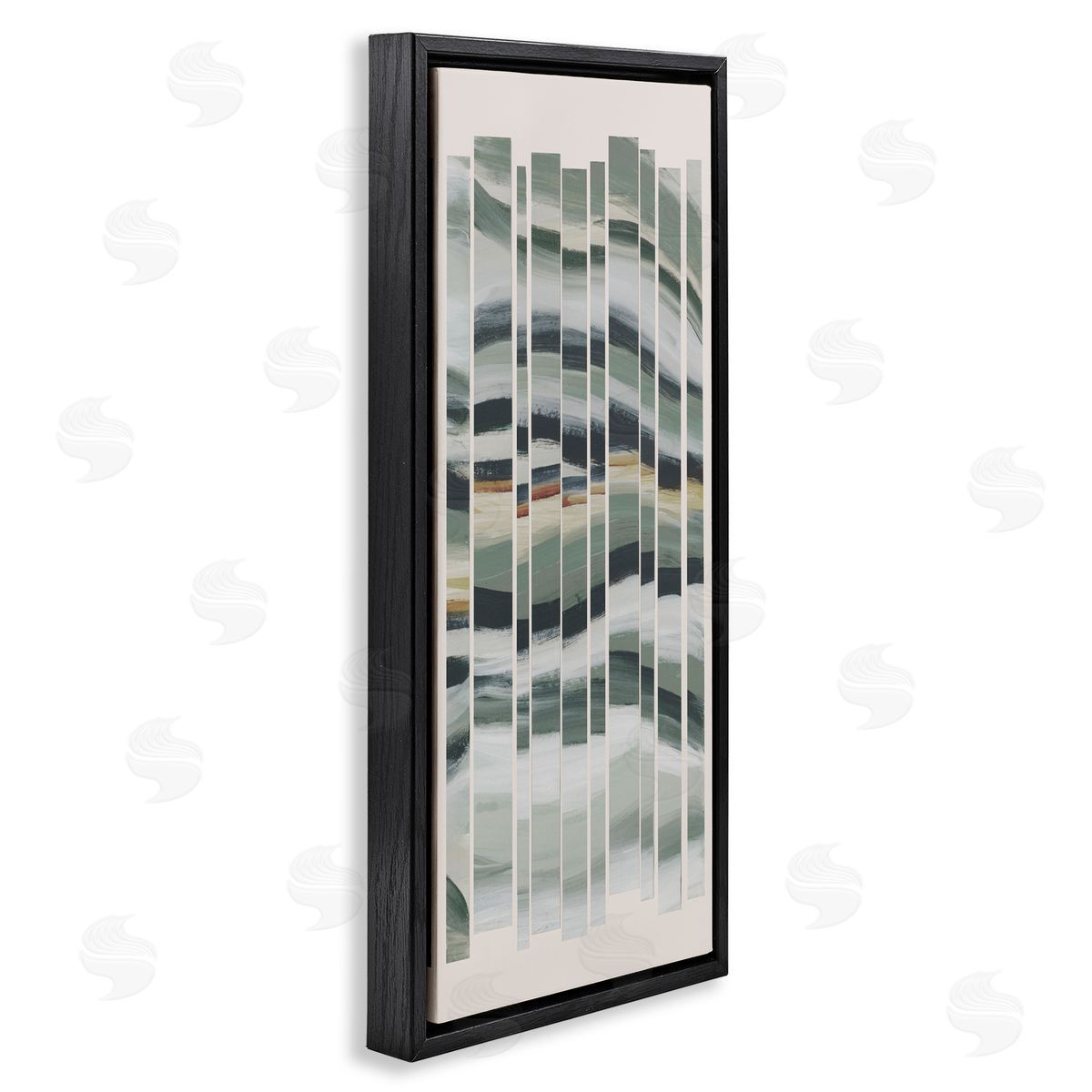 Jacob Q Contemporary Overlapping Waves Canvas Wall Art Print