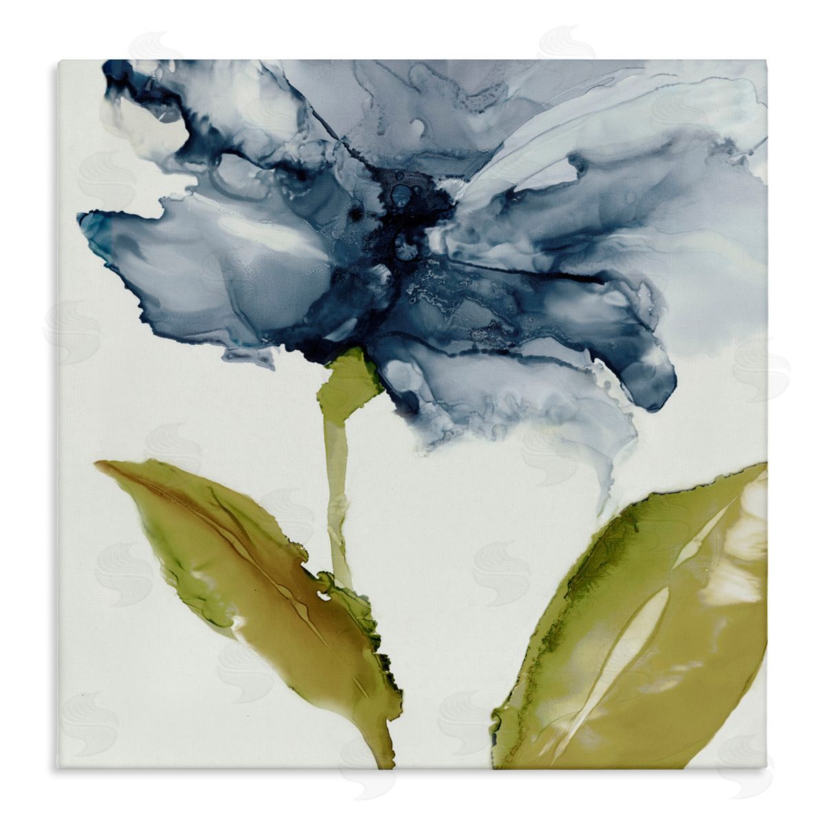 Jacob Q Fluid Flower Abstraction Canvas Wall Art Print
