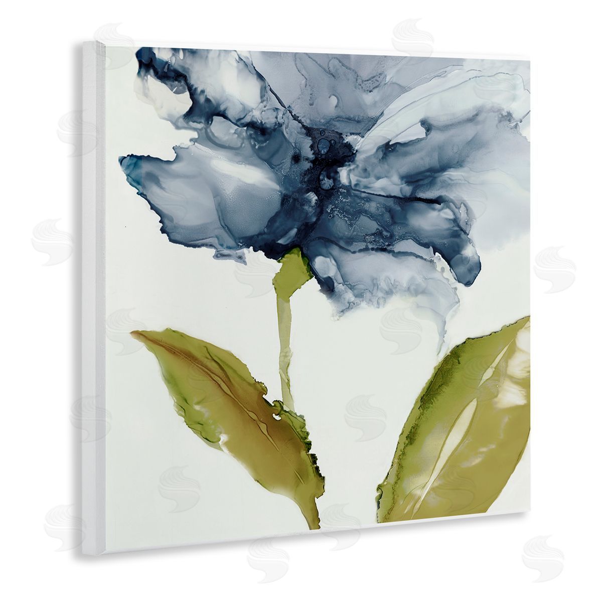 Jacob Q Fluid Flower Abstraction Canvas Wall Art Print