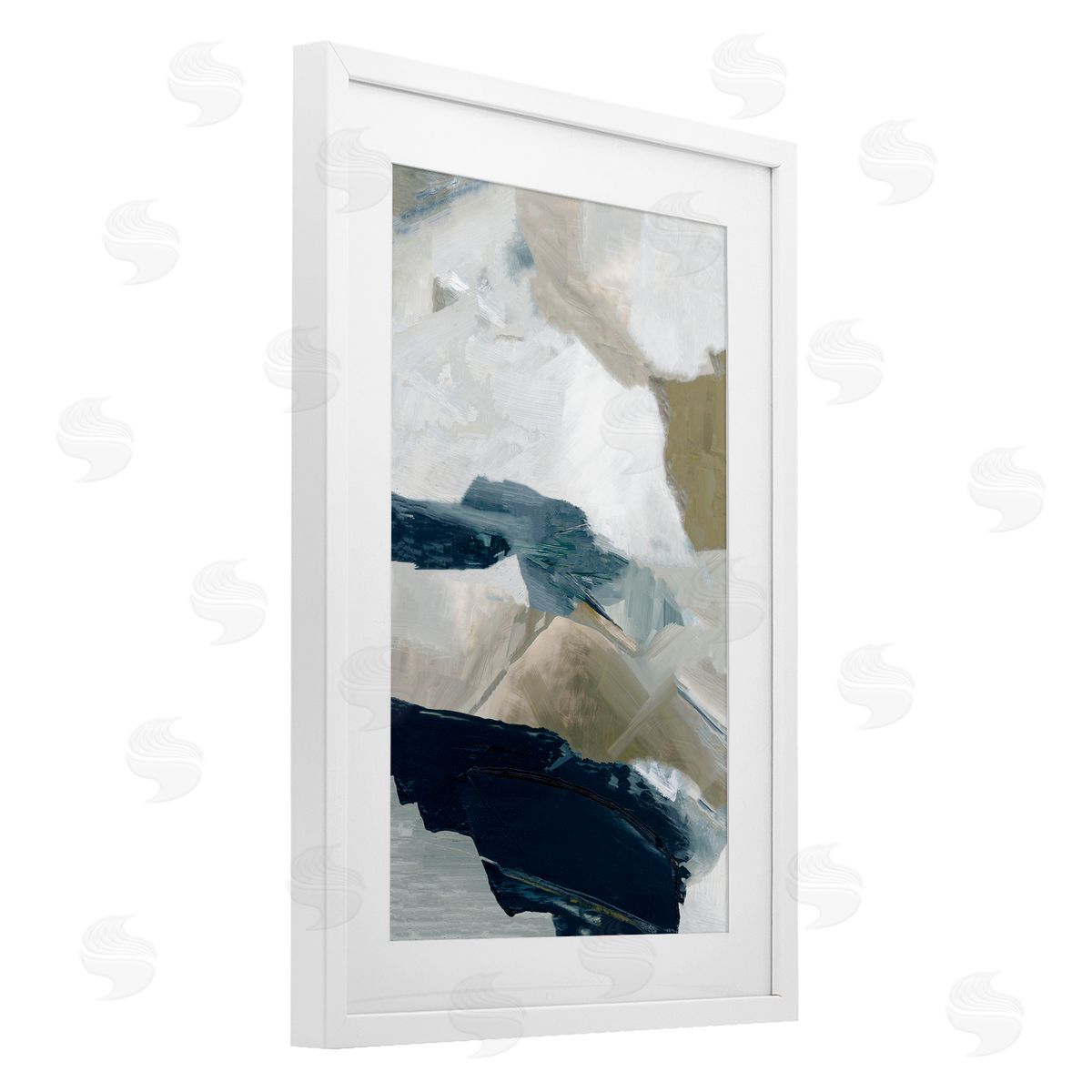 Hannah Dawson Vivid Strokes in Neutrals Canvas Wall Art Print