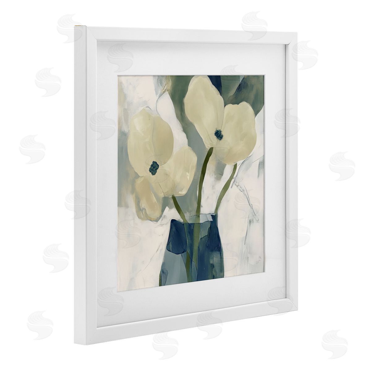 Elara Yasna Simple Yellow Petals Canvas Wall Art Print
