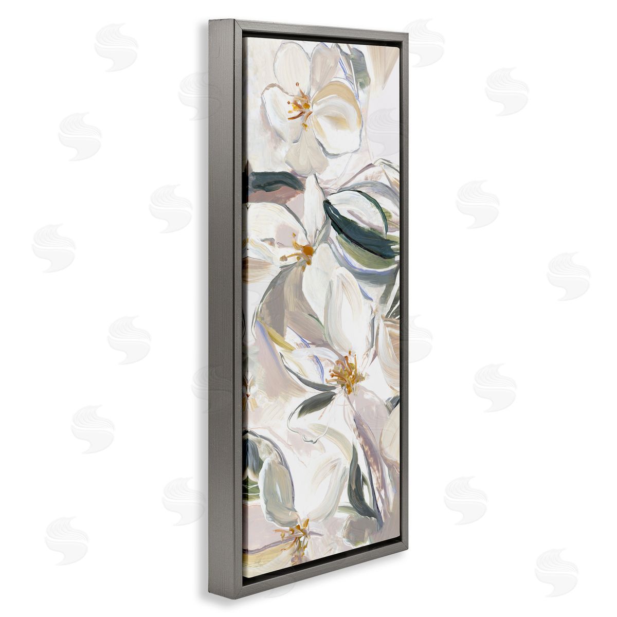 Hannah Dawson Neutral Tone Spring Blooms Canvas Wall Art Print