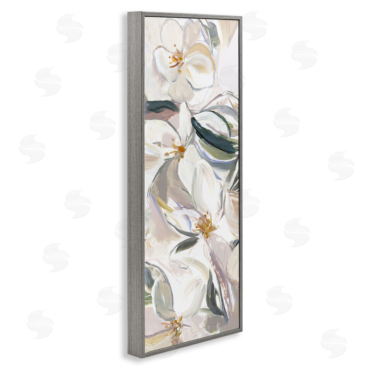 Hannah Dawson Neutral Tone Spring Blooms Canvas Wall Art Print
