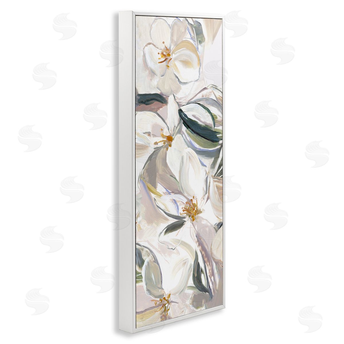 Hannah Dawson Neutral Tone Spring Blooms Canvas Wall Art Print