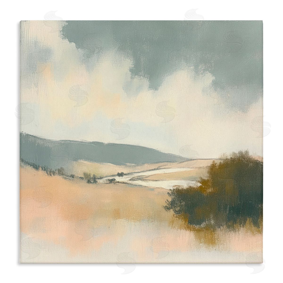 Mona Grace Land Of Strokes Scenery Canvas Wall Art Print